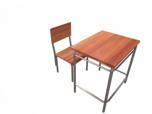 table and chair for classroom lowpoly 3D Model