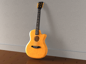 acoustic guitar 3D मॉडल