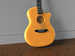 acoustic guitar 3D मॉडल