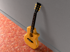 acoustic guitar 3D मॉडल