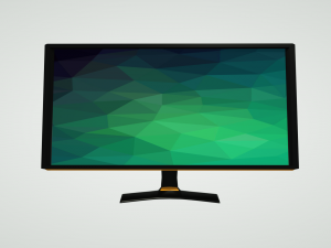 low poly modern monitor Modello 3D