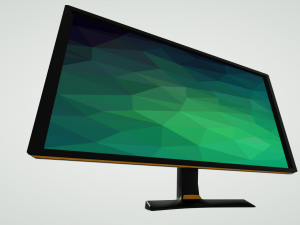 low poly modern monitor 3D मॉडल