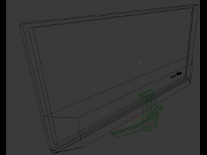 low poly modern monitor 3D मॉडल