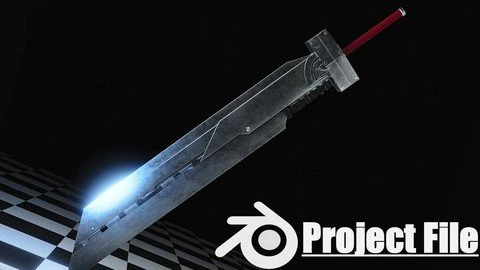 clouds sword 3D Model .c4d .max .obj .3ds .fbx .stl .blend 