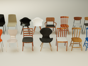 chair collection Modèle 3D