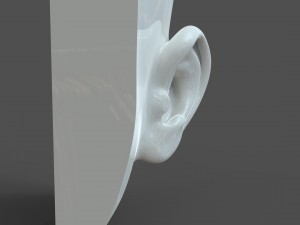 cad-friendly casual woman ear model f1p1d0v1ear 3D 模型