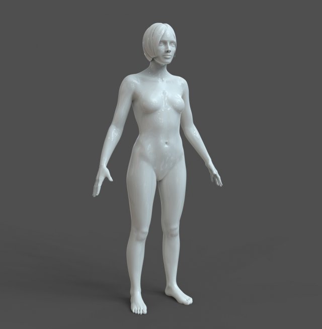 cad human body basic casual woman model f1p1d0v1 3D Model .c4d .max .obj .3ds .fbx .stl .blend
