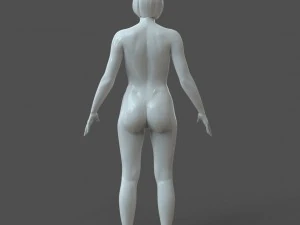 cad human body basic casual woman model f1p1d0v1 3D Model