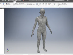 cad human body basic casual woman model f1p1d0v1 3D Model