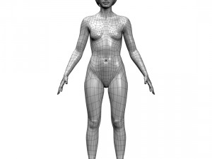 cad human body basic casual woman model f1p1d0v1 3D Model