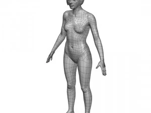 cad human body basic casual woman model f1p1d0v1 3D Model