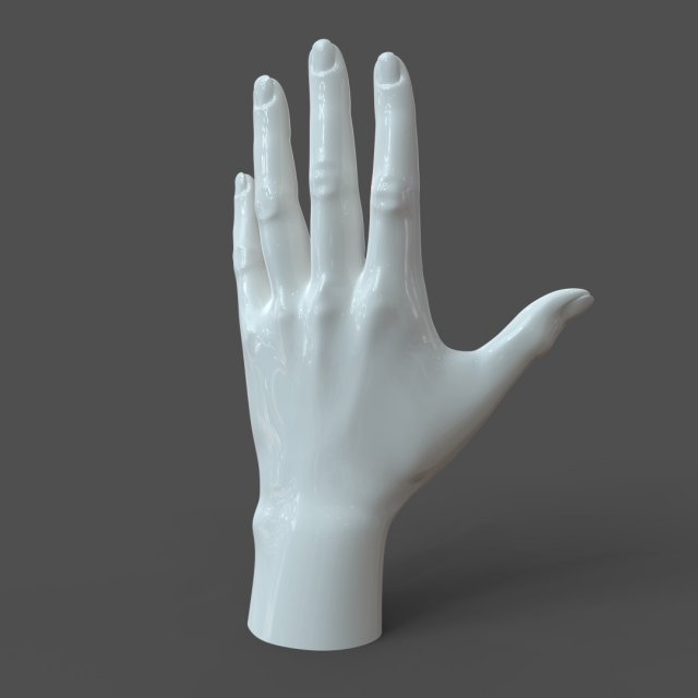 Cad-friendly casual woman hand model f1p1d0v1hand Modelo 3D .c4d .max .obj .3ds .fbx .stl .blend 
