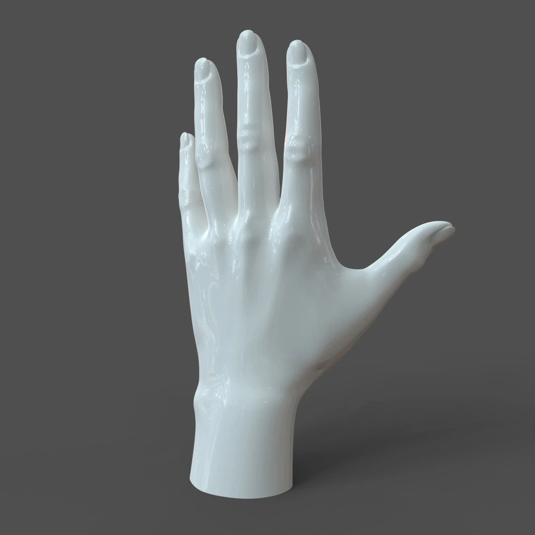 Cad-friendly casual woman hand model f1p1d0v1hand 3D Model .c4d .max .obj .3ds .fbx .stl .blend 