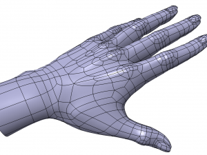 Cad-friendly casual woman hand model f1p1d0v1hand Modelo 3D