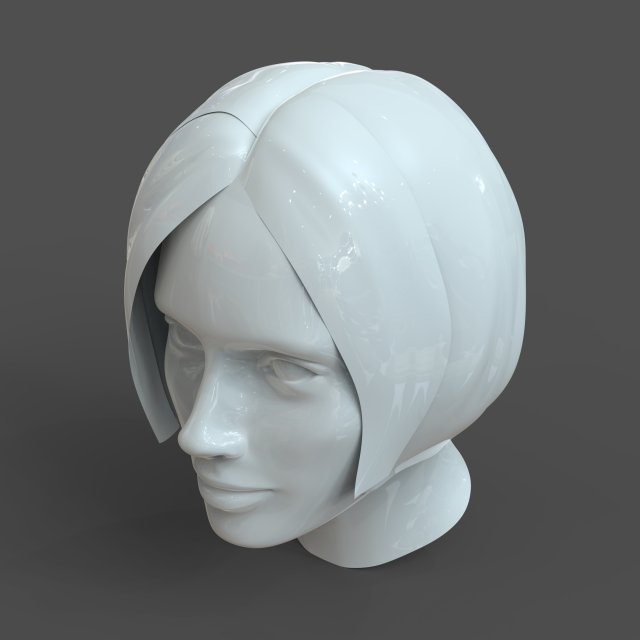 cad-friendly casual woman head model f1p1d0v1head 3D 模型 .c4d .max .obj .3ds .fbx .stl .blend