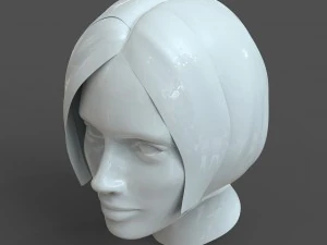 cad-friendly casual woman head model f1p1d0v1head 3D Model