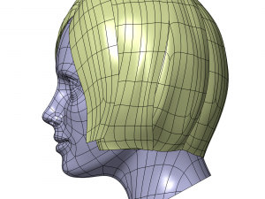 cad-friendly casual woman head model f1p1d0v1head 3D 模型