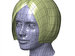 cad-friendly casual woman head model f1p1d0v1head 3D 模型