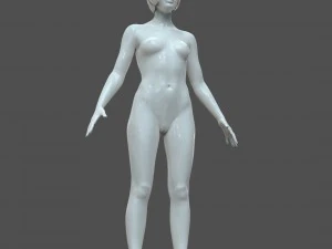 Cad realistic casual woman model with genital details f1p1d2v1 3D Model