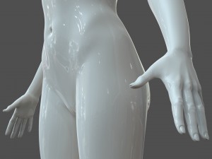 Cad realistic casual woman model with genital details f1p1d2v1 3D Model