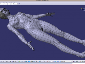 Cad realistic casual woman model with genital details f1p1d2v1 3D Model