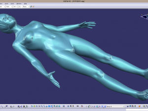 Cad realistic casual woman model with genital details f1p1d2v1 3D Model