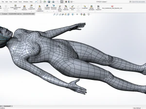 Genital detayları ile cad ger&ccedil;ek&ccedil;i g&uuml;ndelik kadın modeli f1p1d2v1 3D Model