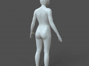 Cad realistic casual woman model with genital details f1p1d2v1 3D Model