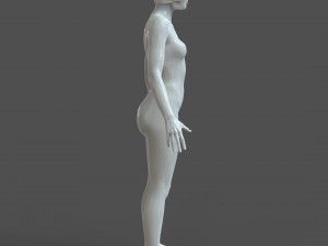 Cad realistic casual woman model with genital details f1p1d2v1 3D Model