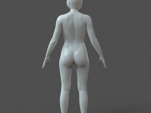 Cad realistic casual woman model with genital details f1p1d2v1 3D Model