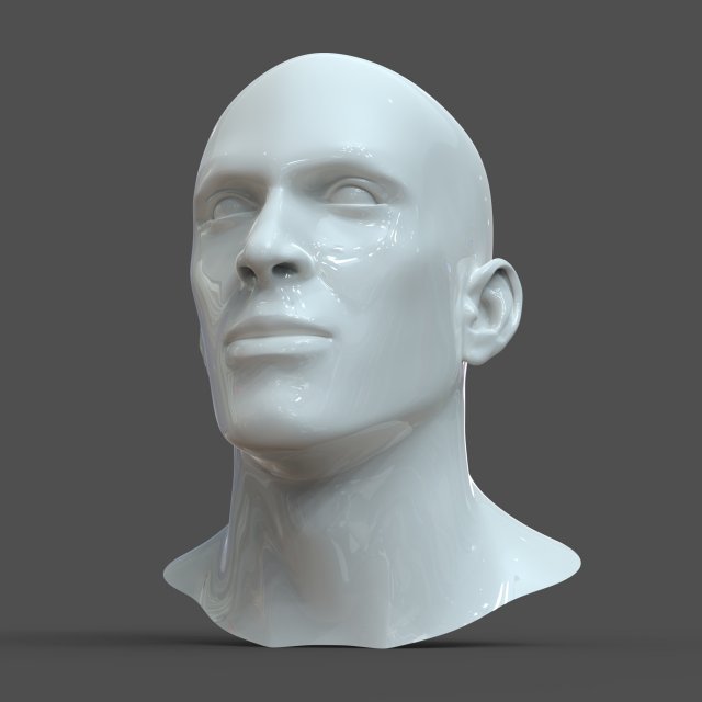 cad-friendly man head model m1p1d0v1head 3D मॉडल .c4d .max .obj .3ds .fbx .stl .blend 