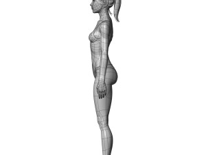 cad-friendly young female model f4p2d0v1 Model 3D