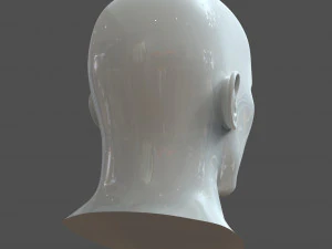 cad male head model m2p1d0v1head and vr headset template 3D Model