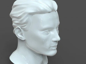 cad male head model m2p1d0v1head and vr headset template 3D Model