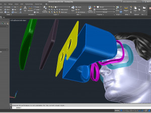 cad male head model m2p1d0v1head and vr headset template Modèle 3D