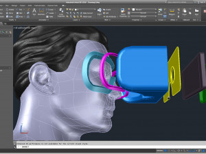 cad male head model m2p1d0v1head and vr headset template Modèle 3D