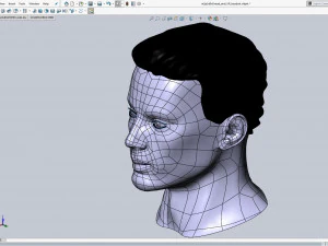 cad male head model m2p1d0v1head and vr headset template 3D Model