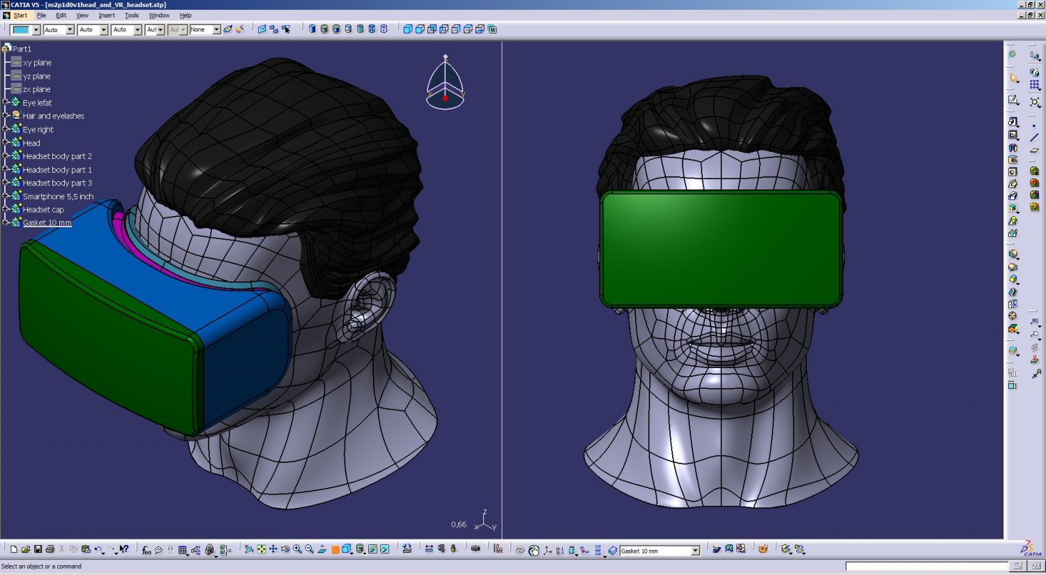 Head model studio. CAD модель в VR. 3d моделирование в VR. VR шлем Visio. Vfx1 Headgear.