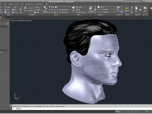 cad male head model m2p1d0v1head 3D Model