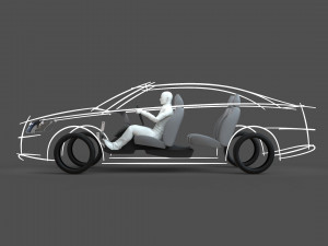 cad ergonomic car template model mcar1p1d0v2 3D मॉडल