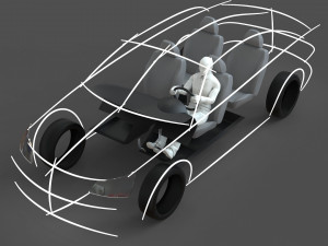cad ergonomic car template model mcar1p1d0v2 3D मॉडल