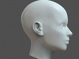 cad-friendly young woman head model f3p1d0v1head Modelo 3D