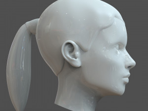 cad-friendly young woman head model f3p1d0v1head Modelo 3D