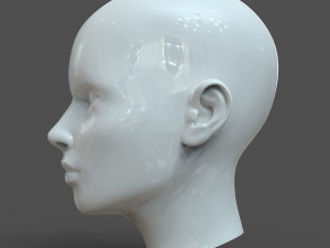 cad-friendly young woman head model f3p1d0v1head Modelo 3D