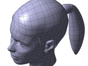 cad-friendly young woman head model f3p1d0v1head Modelo 3D
