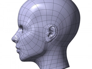 cad-friendly young woman head model f3p1d0v1head Modelo 3D