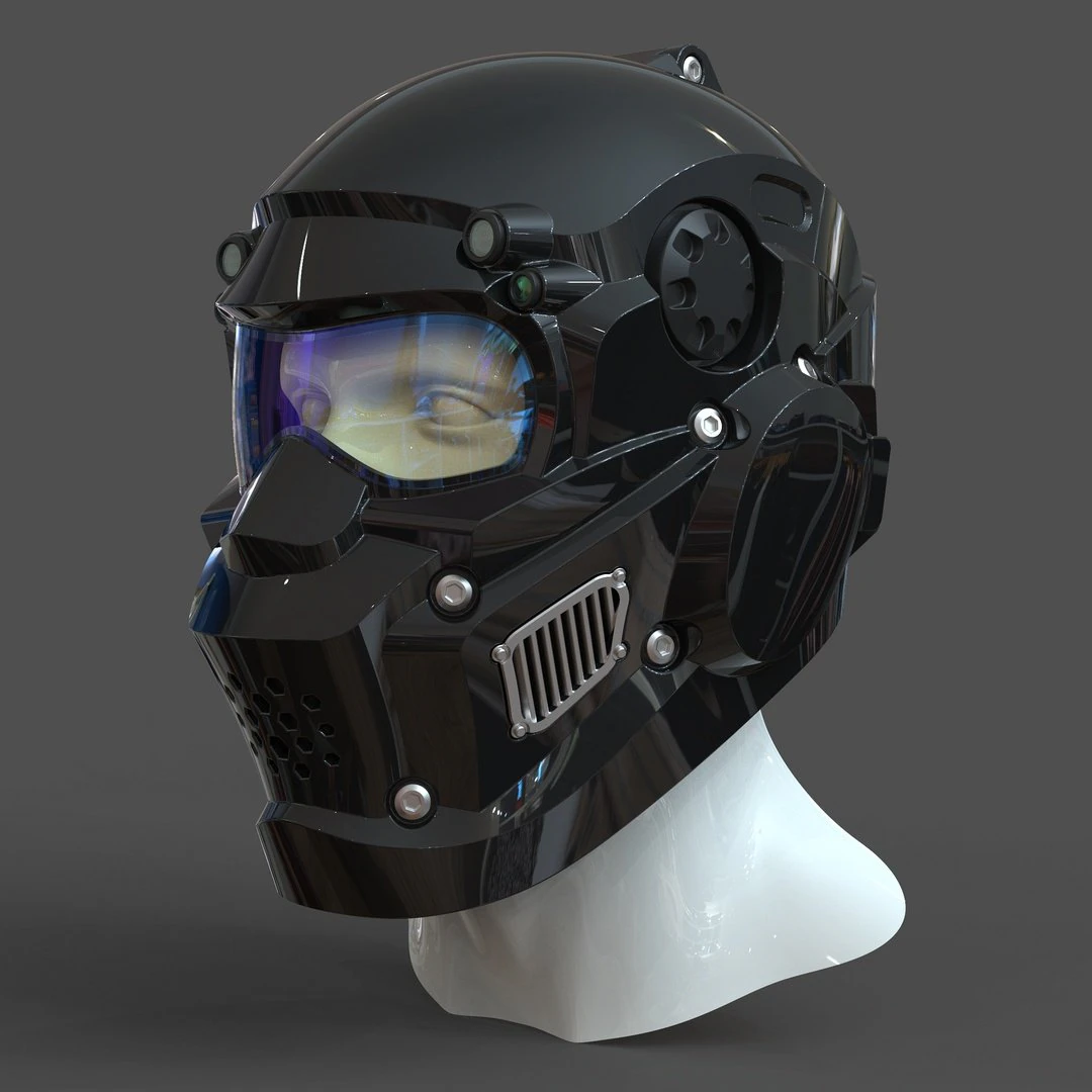 cad-friendly models kit helmet h1v1 and male head m1p1d0v1head 3D Model .c4d .max .obj .3ds .fbx .stl .blend 