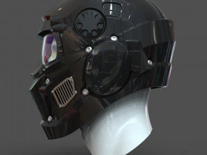 cad-friendly models kit helmet h1v1 and male head m1p1d0v1head 3D Model