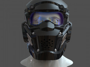 cad-friendly models kit helmet h1v1 and male head m1p1d0v1head 3D मॉडल