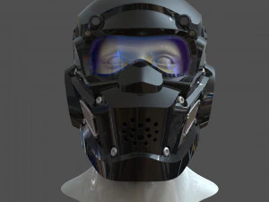 cad-friendly models kit helmet h1v1 and male head m1p1d0v1head 3D Model